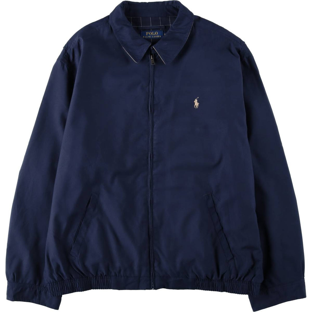 Ralph Lauren POLO RALPH LAUREN Swing Top Sports Jacket Men's XXL polyester Navy blue Vintage Second Hand
