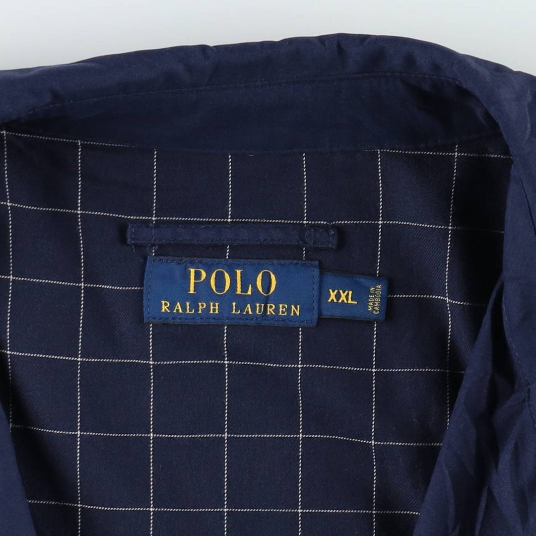 Ralph Lauren POLO RALPH LAUREN Swing Top Sports Jacket Men's XXL polyester Navy blue Vintage Second Hand
