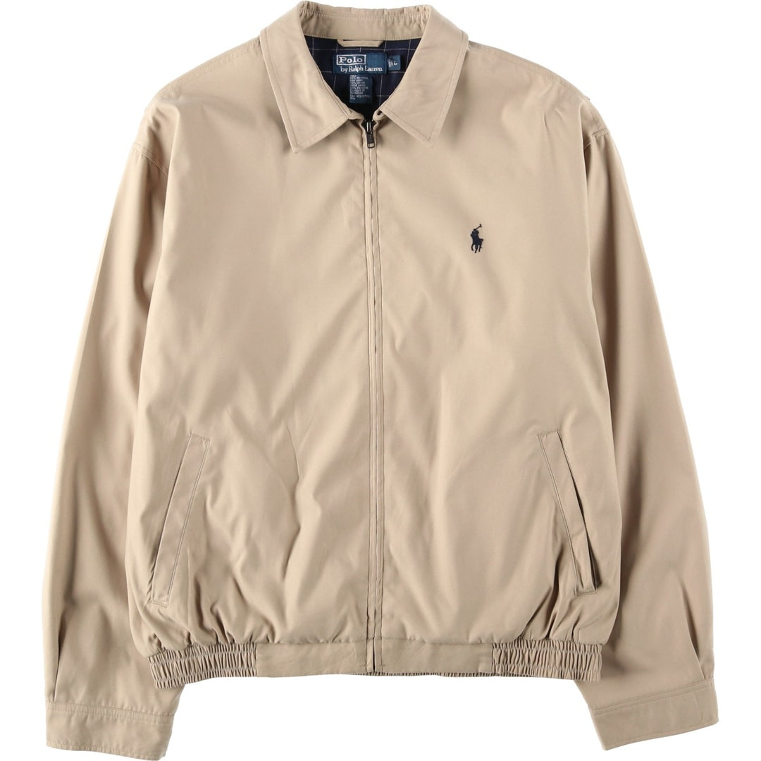 Ralph Lauren POLO by Ralph Lauren Swing Top Sports Jacket Men's L size polyester Beige type Vintage Second Hand