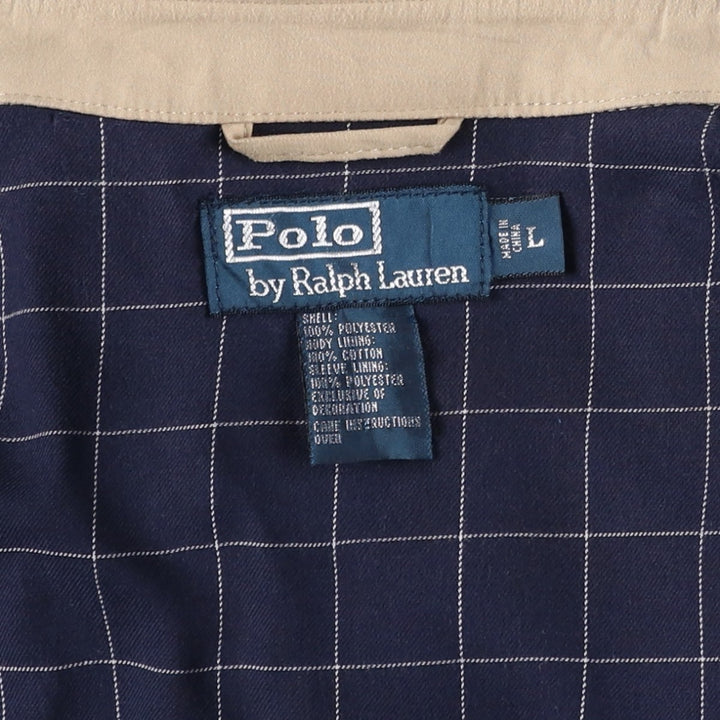 Ralph Lauren POLO by Ralph Lauren Swing Top Sports Jacket Men's L size polyester Beige type Vintage Second Hand