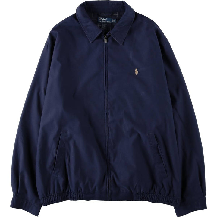 Ralph Lauren POLO by Ralph Lauren Swing Top Sport Jacket, Made in Thailand, Men's XXL equivalent. polyester Navy blue Vintage Second Hand