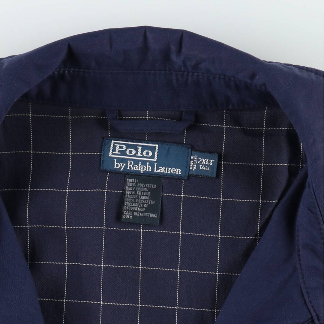 Ralph Lauren POLO by Ralph Lauren Swing Top Sport Jacket, Made in Thailand, Men's XXL equivalent. polyester Navy blue Vintage Second Hand