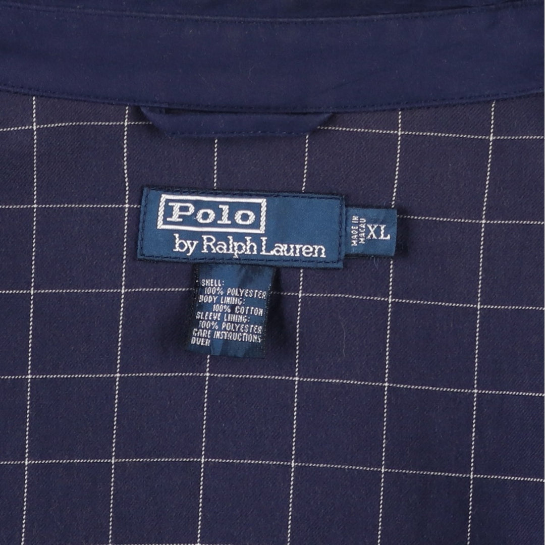 Ralph Lauren POLO by Ralph Lauren Swing Top Sports Jacket Men's XL polyester navy blue type Vintage Second Hand