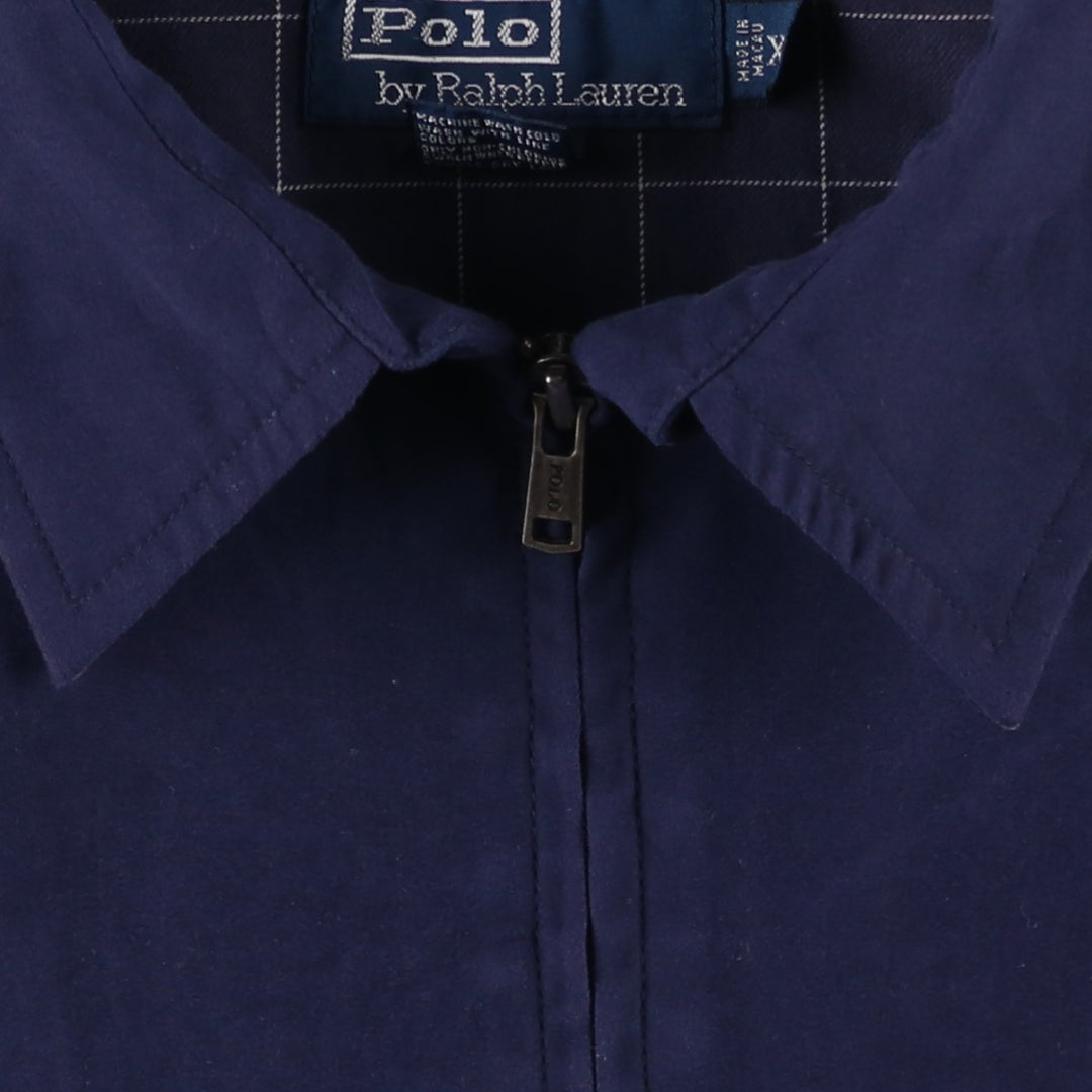 Ralph Lauren POLO by Ralph Lauren Swing Top Sports Jacket Men's XL polyester navy blue type Vintage Second Hand