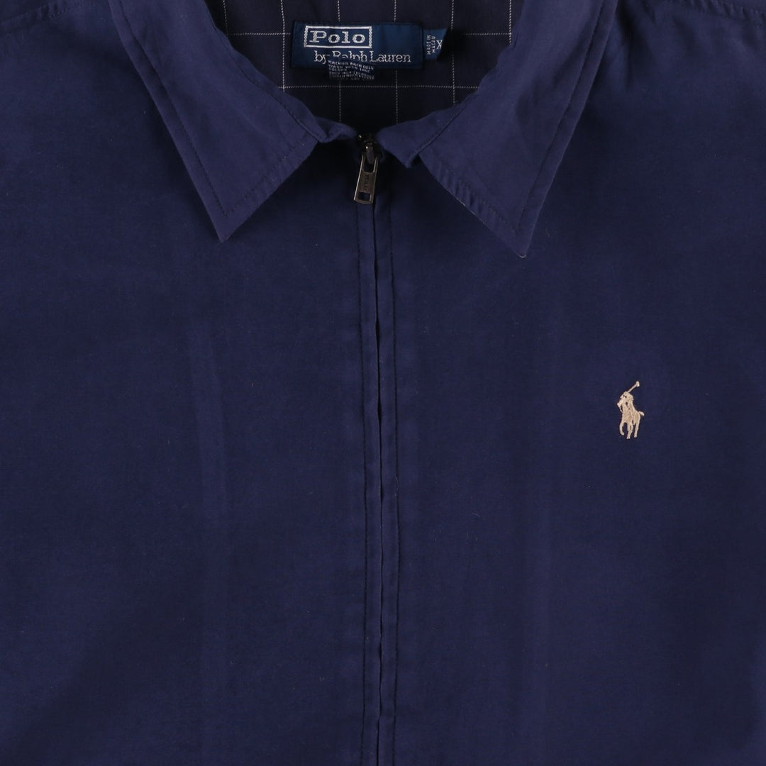 Ralph Lauren POLO by Ralph Lauren Swing Top Sports Jacket Men's XL polyester navy blue type Vintage Second Hand