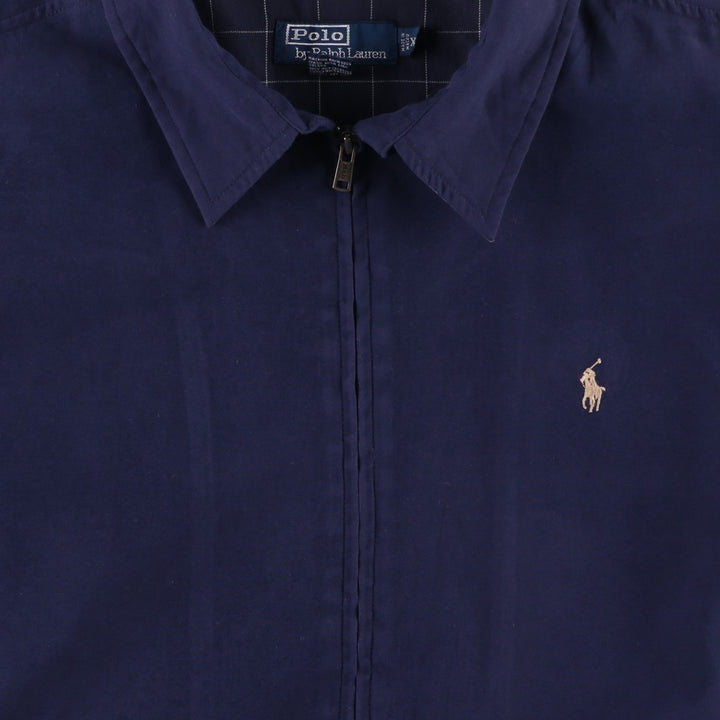 Ralph Lauren POLO by Ralph Lauren Swing Top Sports Jacket Men's XL polyester navy blue type Vintage Second Hand