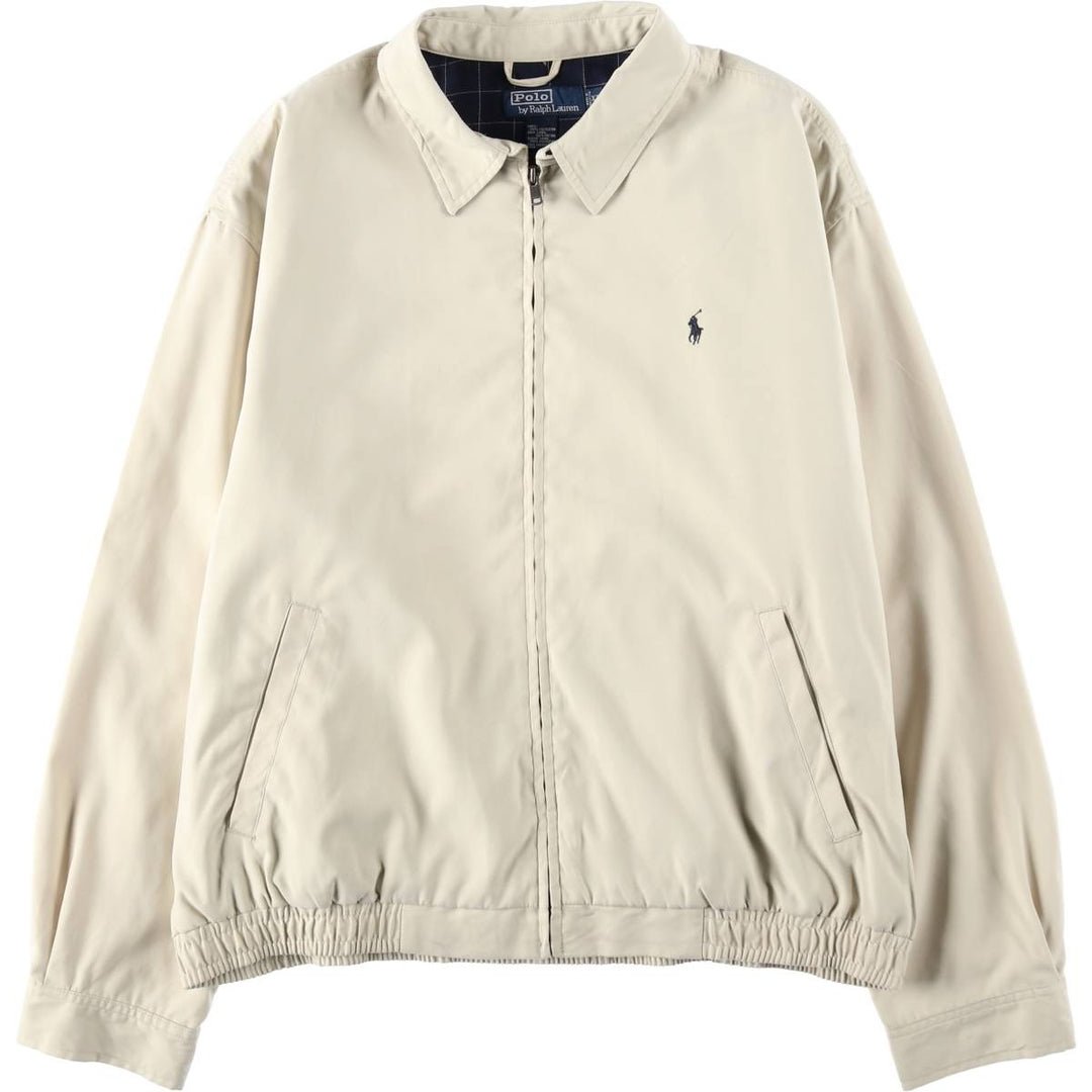 Ralph Lauren POLO by Ralph Lauren Swing Top Sports Jacket Men's XL polyester pale white type Vintage Second Hand