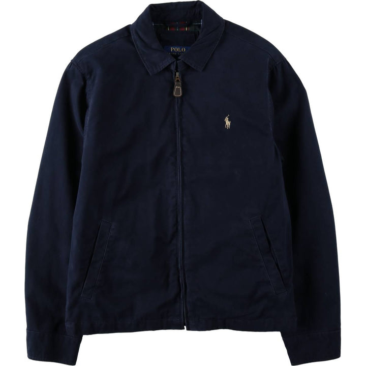 Ralph Lauren POLO RALPH LAUREN Swing Top Sports Jacket Men's M cotton navy blue type Vintage Second Hand