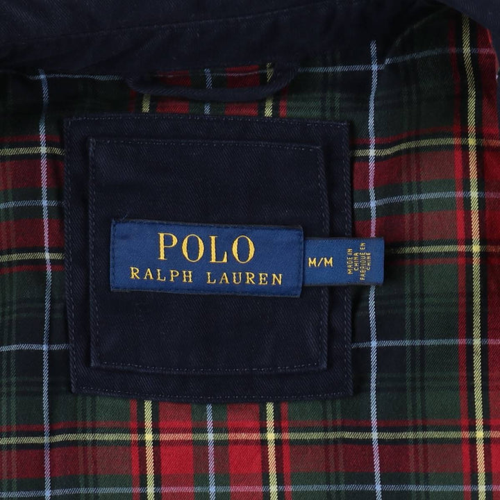 Ralph Lauren POLO RALPH LAUREN Swing Top Sports Jacket Men's M cotton navy blue type Vintage Second Hand