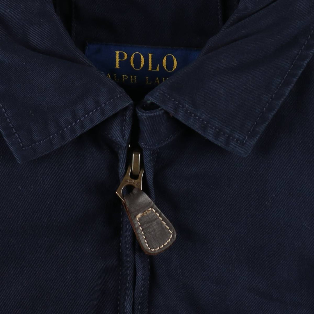 Ralph Lauren POLO RALPH LAUREN Swing Top Sports Jacket Men's M cotton navy blue type Vintage Second Hand