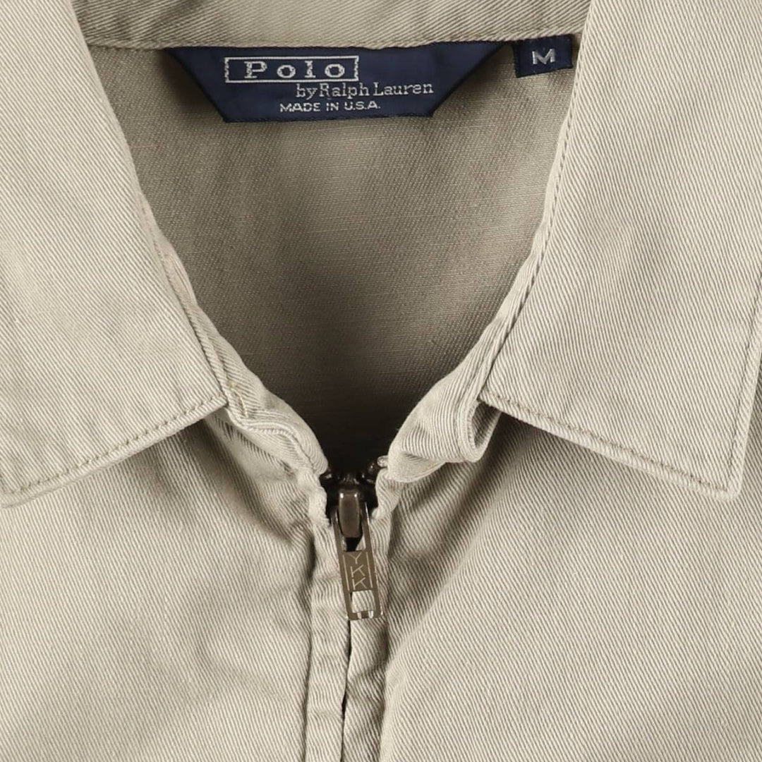 90'S Polo by Ralph Lauren swing top sports jacket, made in the USA, men's size M, vintage unclear Beige type Vintage Second Hand