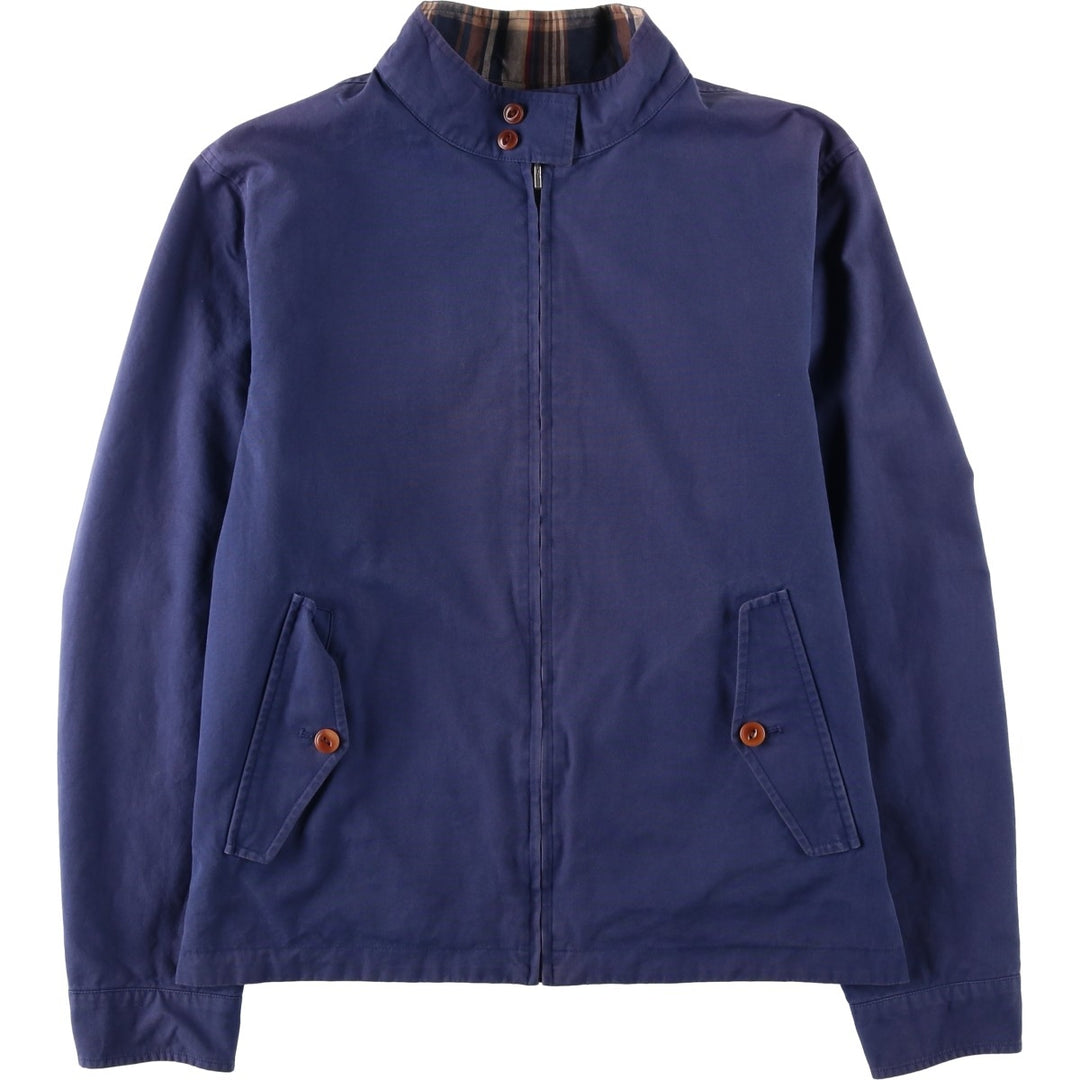 Brooks Brothers Est.1818 Check Pattern Reversible Harrington Jacket Swing Top (Men's Size L equivalent) cotton navy blue type Vintage Second Hand