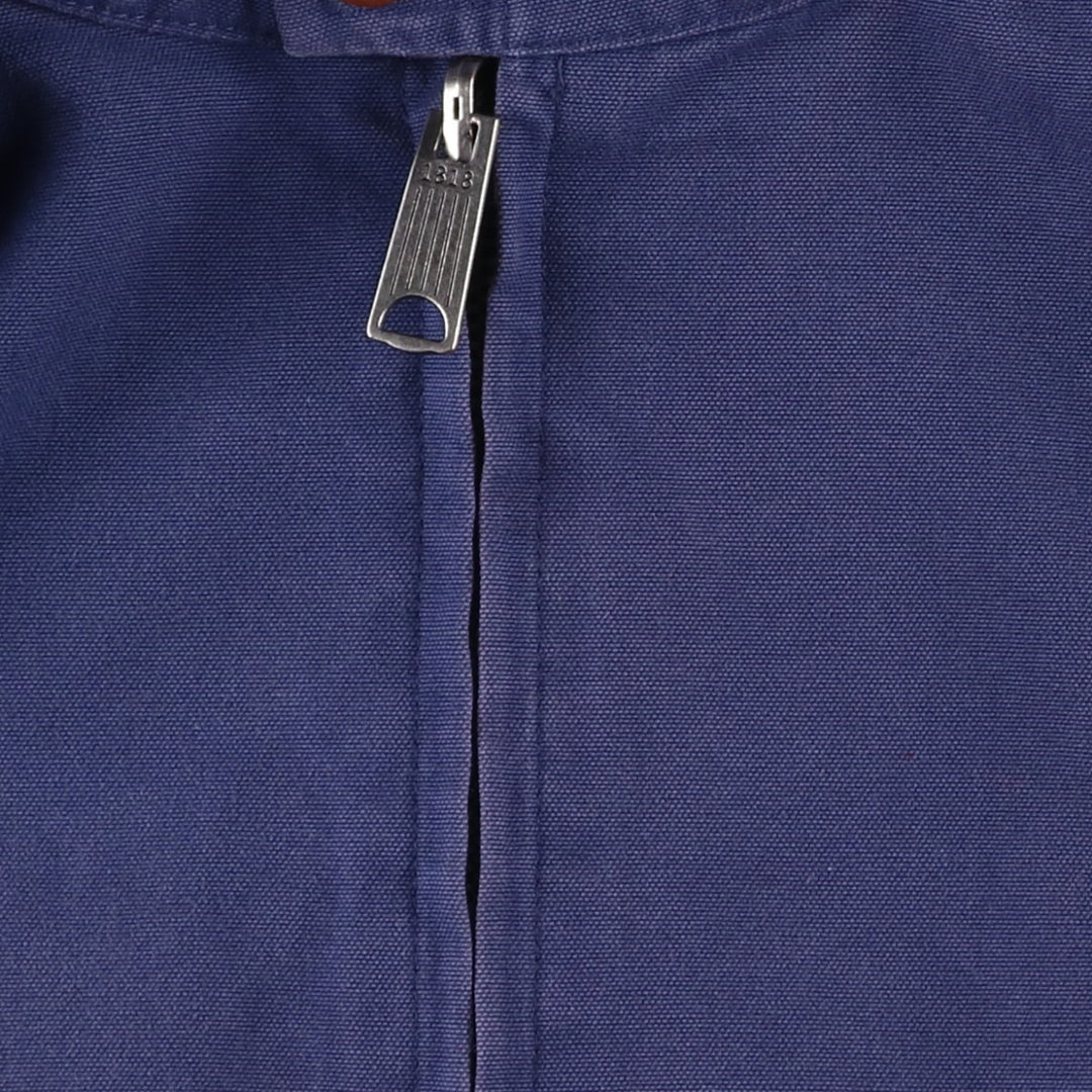 Brooks Brothers Est.1818 Check Pattern Reversible Harrington Jacket Swing Top (Men's Size L equivalent) cotton navy blue type Vintage Second Hand