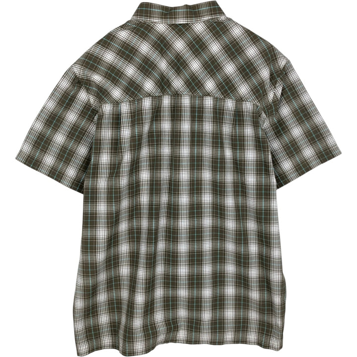 90s-00'S LLBean Check Pattern Short-Sleeve Box Shirt, Men's Size XL (Equivalent), Vintage cotton green type Vintage Second Hand