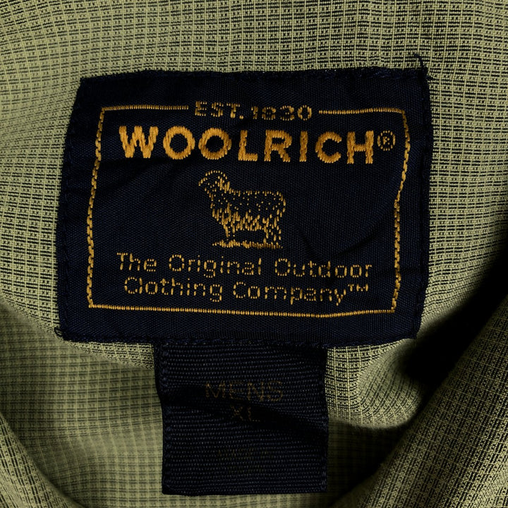 2000'S Woolrich Check Pattern Short-Sleeve Box Shirt, Men's Size XL (approx.) unclear green type Vintage Second Hand