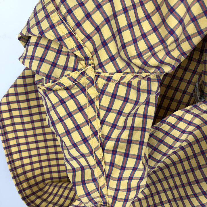 2000'S Eddie Bauer Short-Sleeve Button-Down Check Shirt, Men's Size L (approx.) cotton yellow type Vintage Second Hand