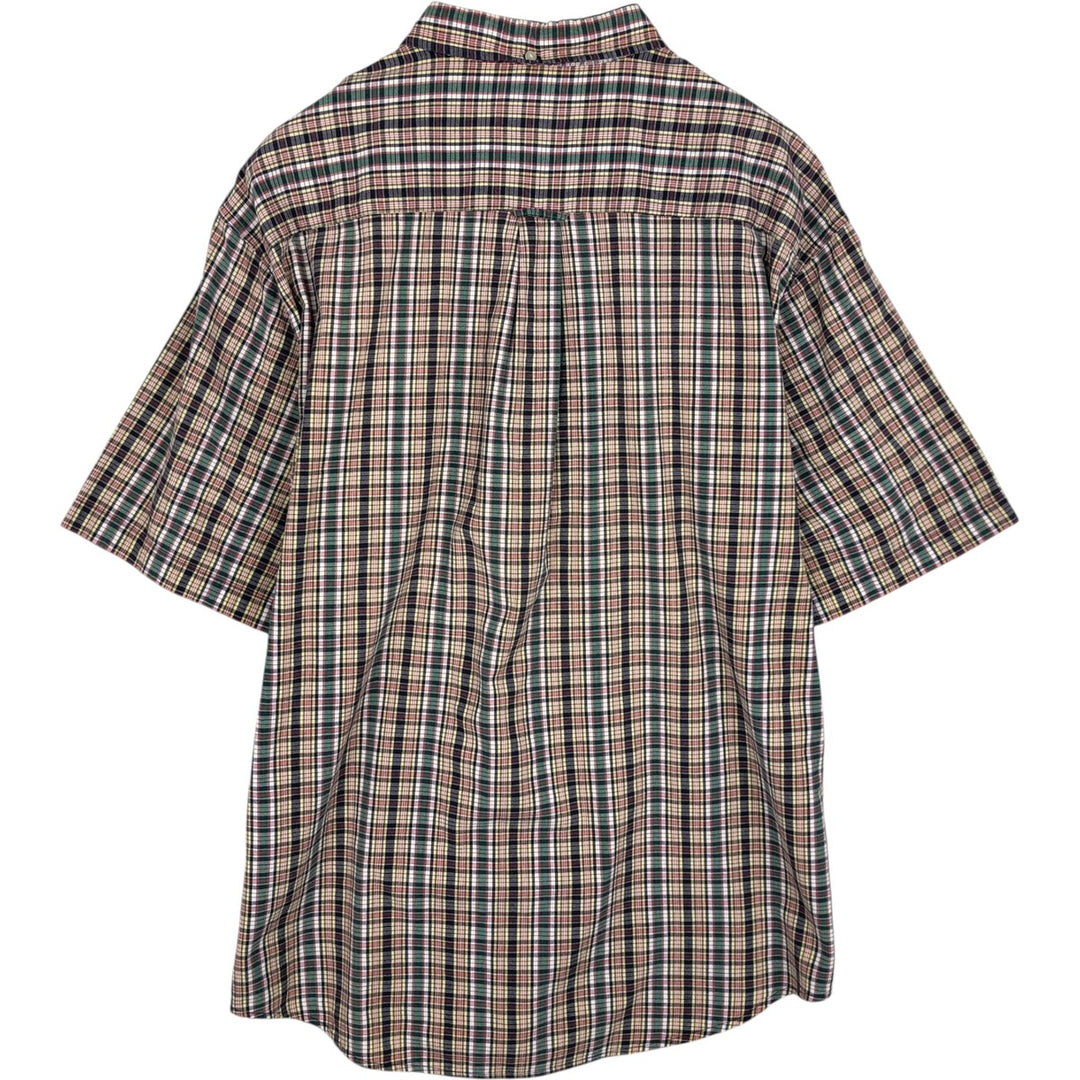 90s-00'S Eddie Bauer short sleeve button down check shirt men's XL size vintage cotton multicolor Vintage Second Hand