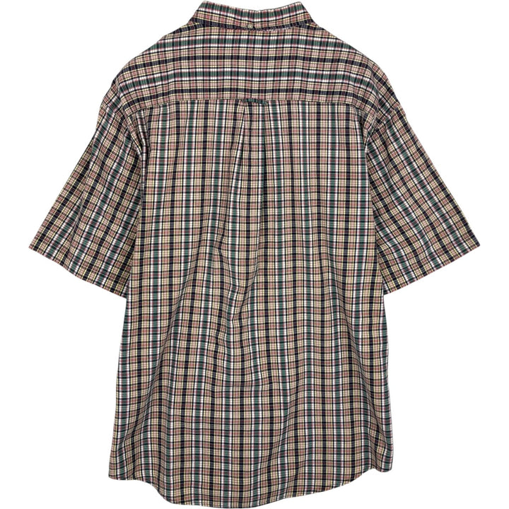 90s-00'S Eddie Bauer short sleeve button down check shirt men's XL size vintage cotton multicolor Vintage Second Hand