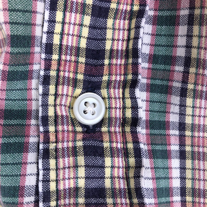 90s-00'S Eddie Bauer short sleeve button down check shirt men's XL size vintage cotton multicolor Vintage Second Hand