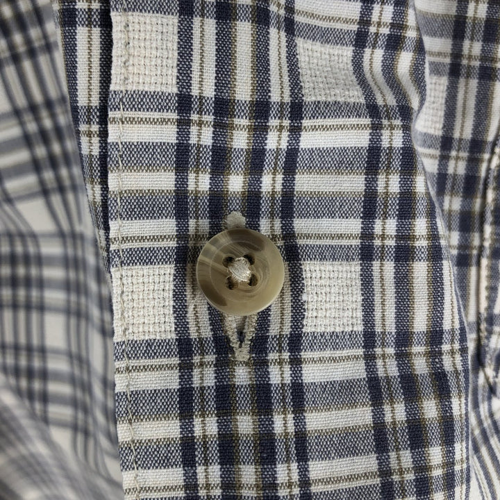 90s-00'S Woolrich Check Pattern Short-Sleeve Open Collar Cotton Shirt, Boxy Fit, Men's Size L (approx.) cotton white type Vintage Second Hand
