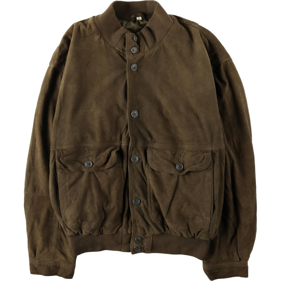 M.Flues Valstar Jacket Suede Leather Blouson Men's Size M (approx.) Genuine Leather Suede Leather brown type Vintage Second Hand