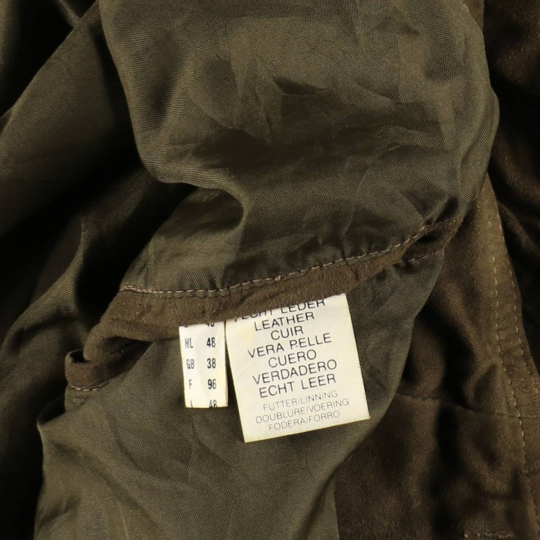M.Flues Valstar Jacket Suede Leather Blouson Men's Size M (approx.) Genuine Leather Suede Leather brown type Vintage Second Hand