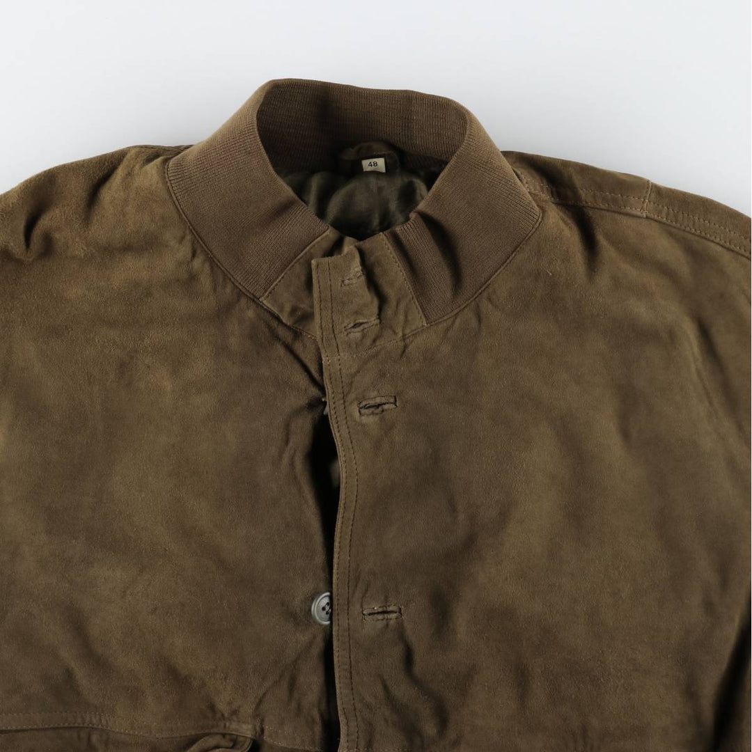 M.Flues Valstar Jacket Suede Leather Blouson Men's Size M (approx.) Genuine Leather Suede Leather brown type Vintage Second Hand