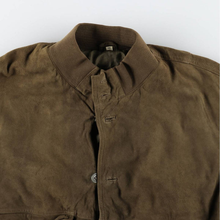 M.Flues Valstar Jacket Suede Leather Blouson Men's Size M (approx.) Genuine Leather Suede Leather brown type Vintage Second Hand