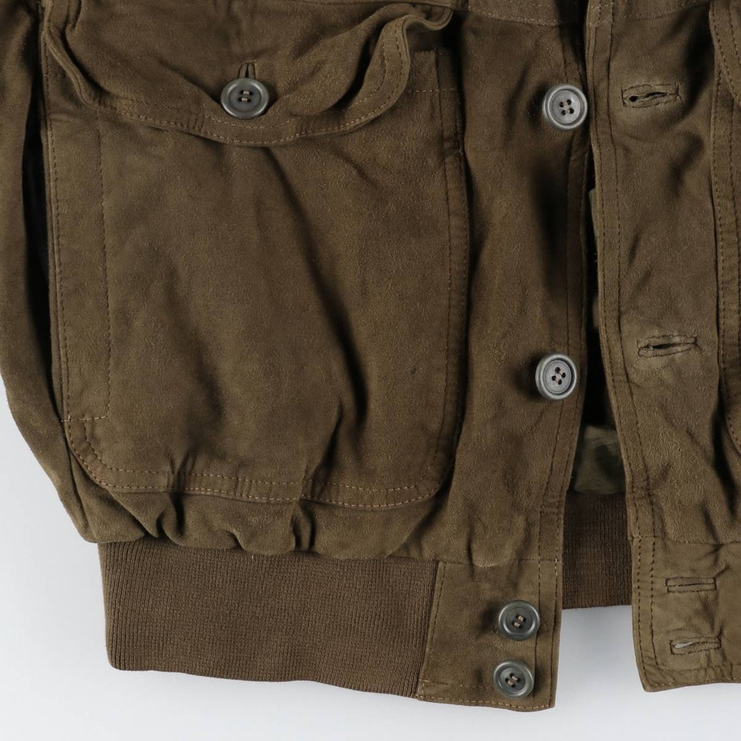 M.Flues Valstar Jacket Suede Leather Blouson Men's Size M (approx.) Genuine Leather Suede Leather brown type Vintage Second Hand