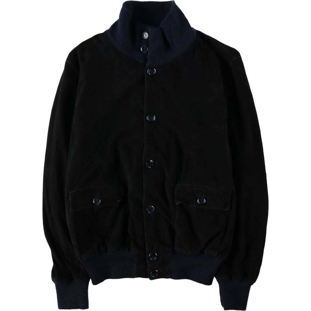 ERREPI Valstar Jacket Suede Leather Blouson Men's Size M (approx.) unclear navy blue type Vintage Second Hand