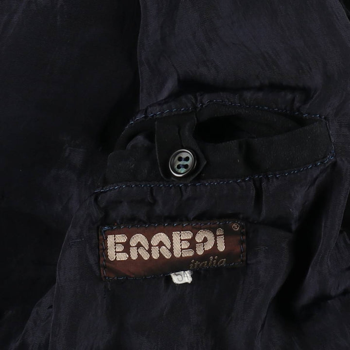 ERREPI Valstar Jacket Suede Leather Blouson Men's Size M (approx.) unclear navy blue type Vintage Second Hand
