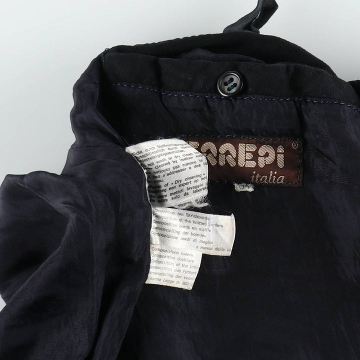 ERREPI Valstar Jacket Suede Leather Blouson Men's Size M (approx.) unclear navy blue type Vintage Second Hand