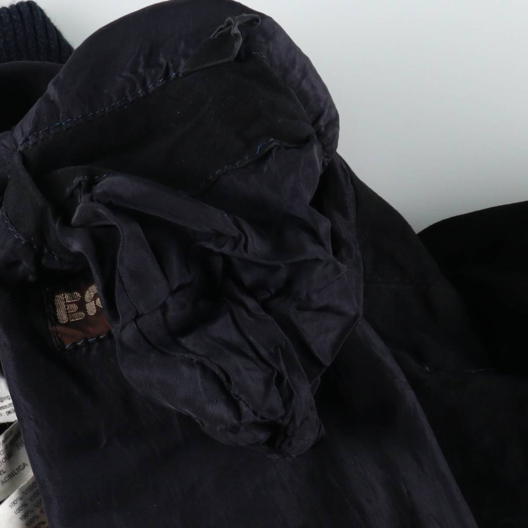 ERREPI Valstar Jacket Suede Leather Blouson Men's Size M (approx.) unclear navy blue type Vintage Second Hand