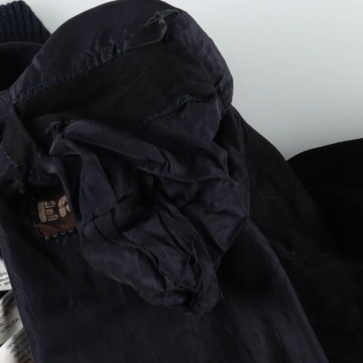ERREPI Valstar Jacket Suede Leather Blouson Men's Size M (approx.) unclear navy blue type Vintage Second Hand