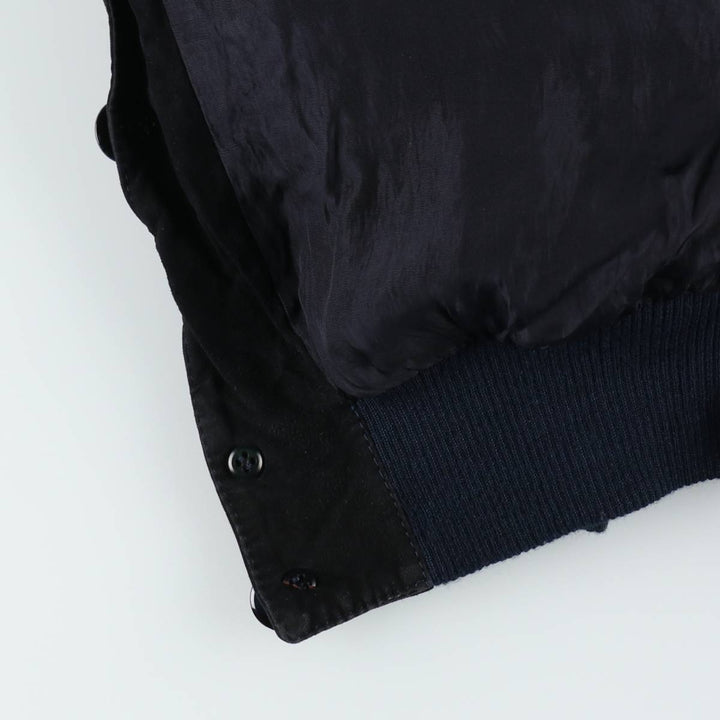 ERREPI Valstar Jacket Suede Leather Blouson Men's Size M (approx.) unclear navy blue type Vintage Second Hand