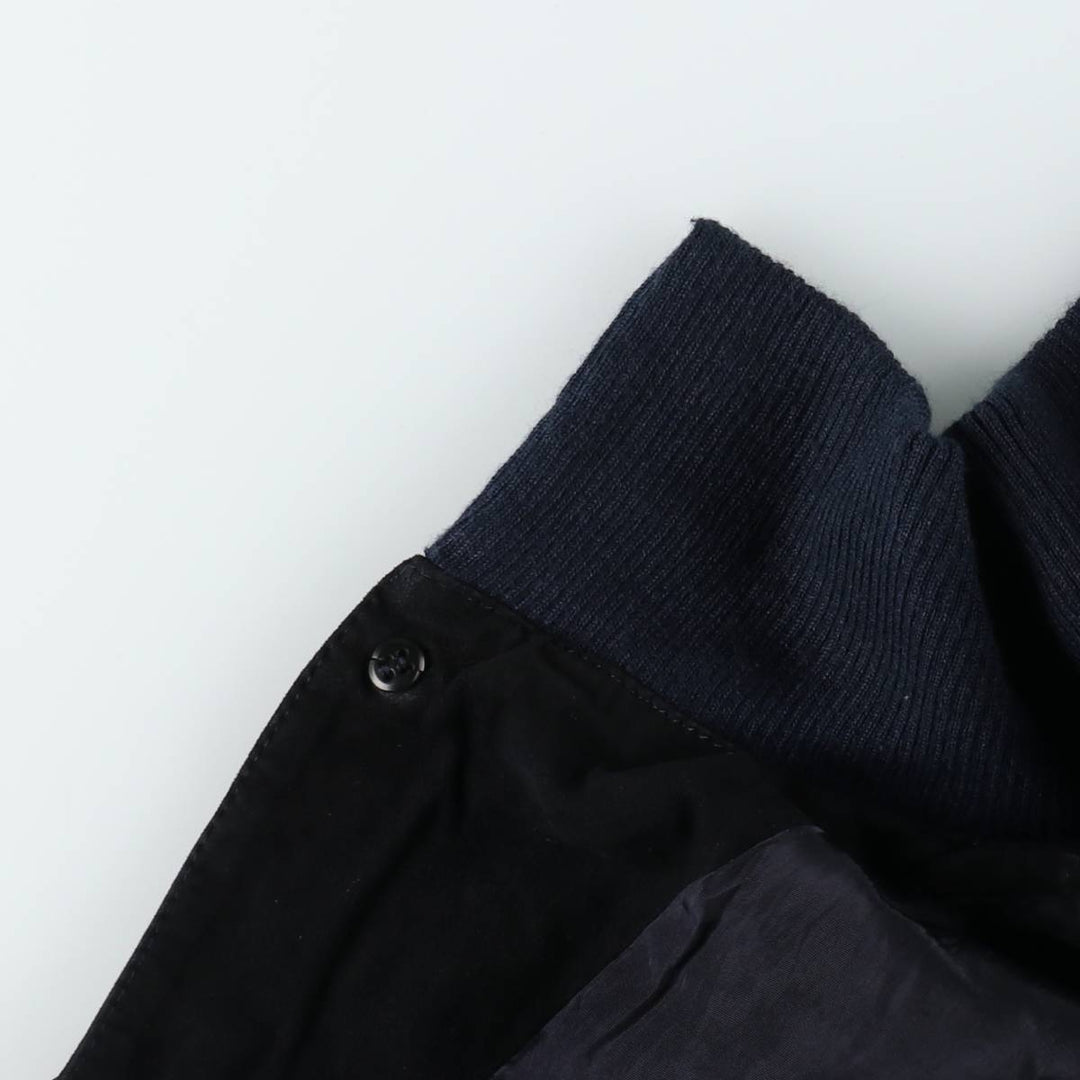 ERREPI Valstar Jacket Suede Leather Blouson Men's Size M (approx.) unclear navy blue type Vintage Second Hand