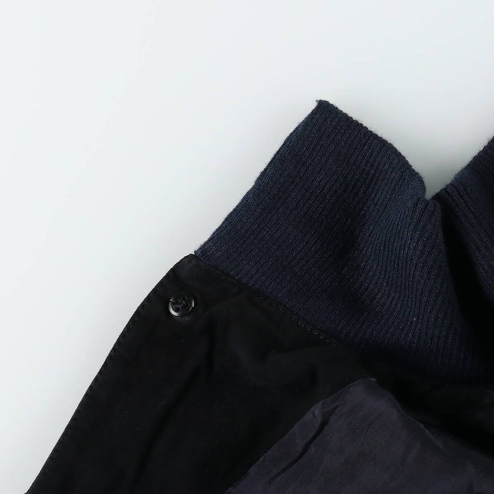 ERREPI Valstar Jacket Suede Leather Blouson Men's Size M (approx.) unclear navy blue type Vintage Second Hand