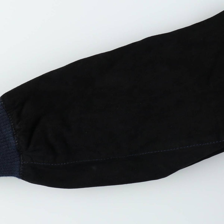 ERREPI Valstar Jacket Suede Leather Blouson Men's Size M (approx.) unclear navy blue type Vintage Second Hand