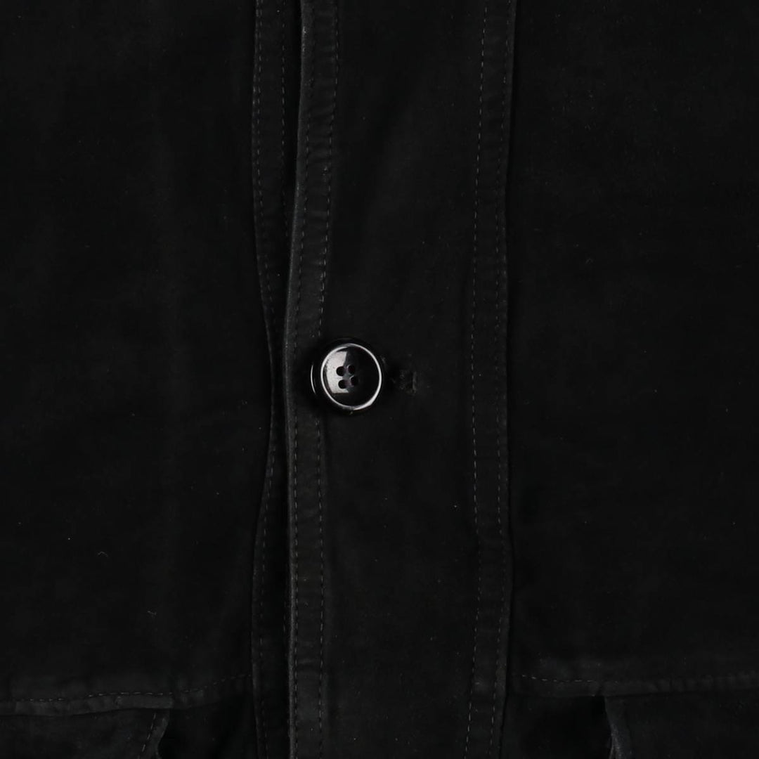 Valstar Jacket Suede Leather Blouson Men's XL Equivalent Long Sleeve unclear navy blue type Vintage Second Hand