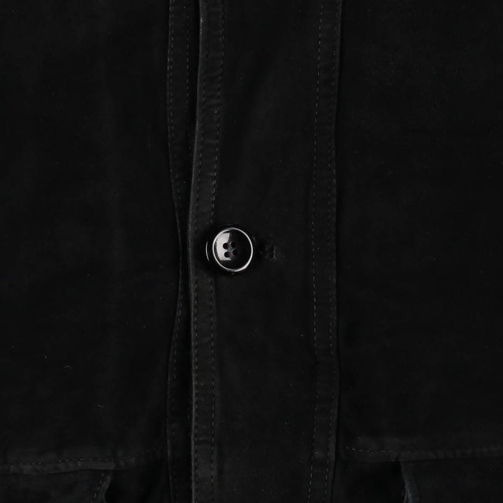 Valstar Jacket Suede Leather Blouson Men's XL Equivalent Long Sleeve unclear navy blue type Vintage Second Hand