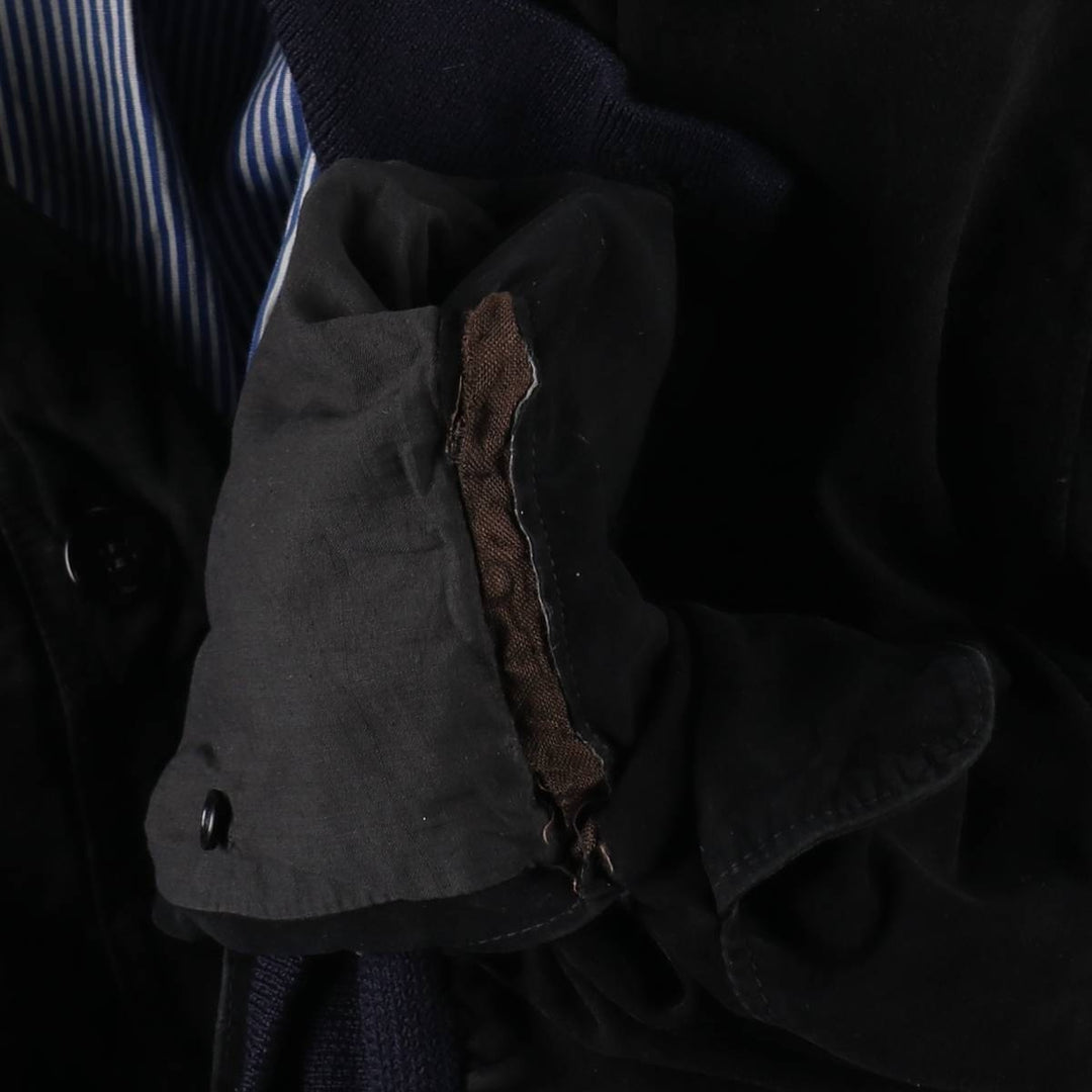 Valstar Jacket Suede Leather Blouson Men's XL Equivalent Long Sleeve unclear navy blue type Vintage Second Hand