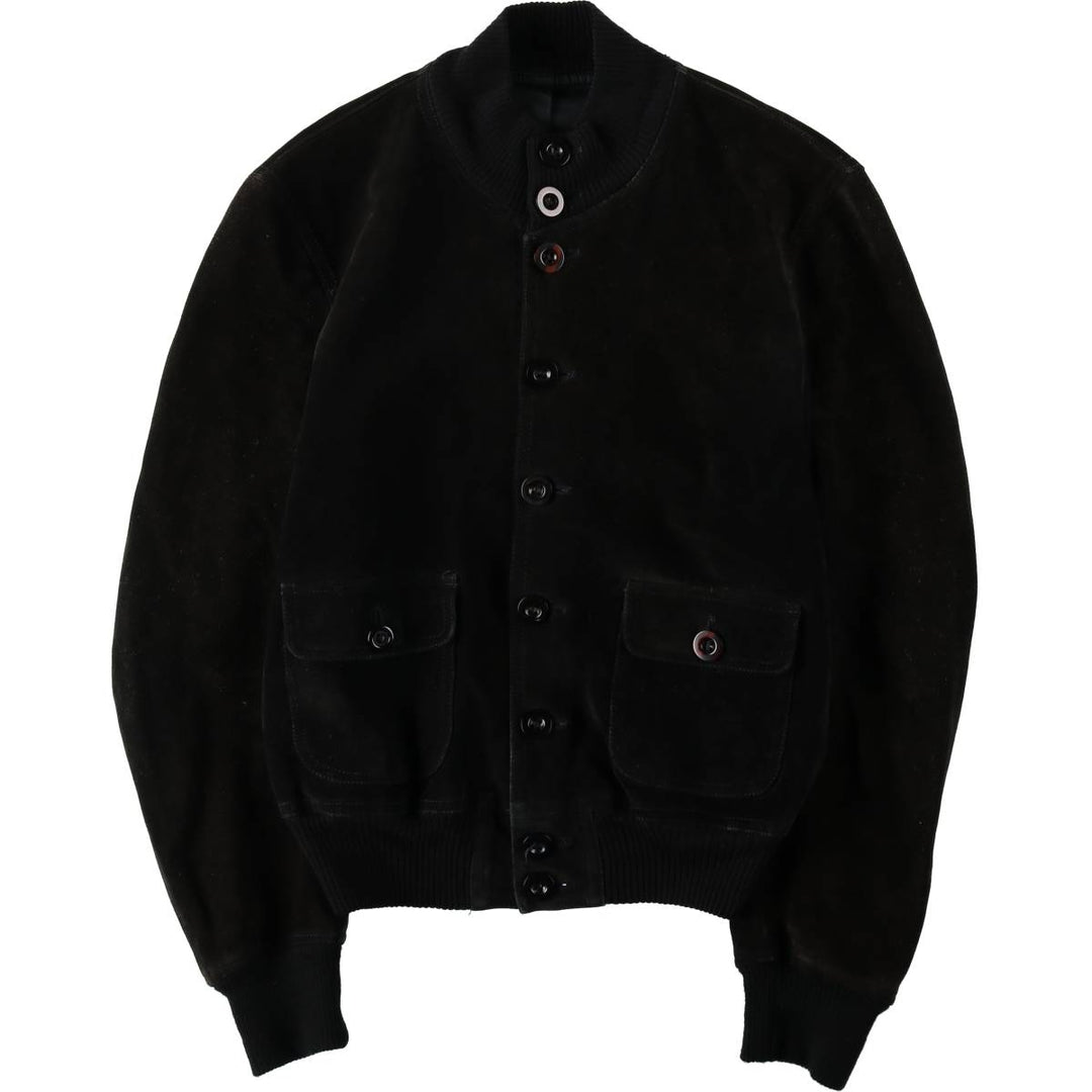 Valstar Jacket Suede Leather Blouson Men's Size M (approx.) unclear black type Vintage Second Hand