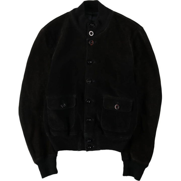 Valstar Jacket Suede Leather Blouson Men's Size M (approx.) unclear black type Vintage Second Hand