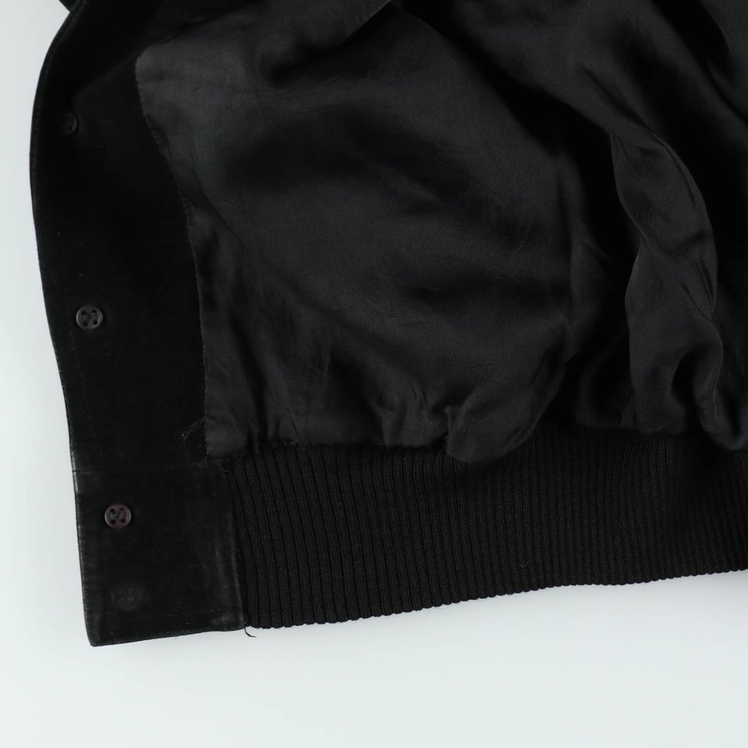 Valstar Jacket Suede Leather Blouson Men's Size M (approx.) unclear black type Vintage Second Hand