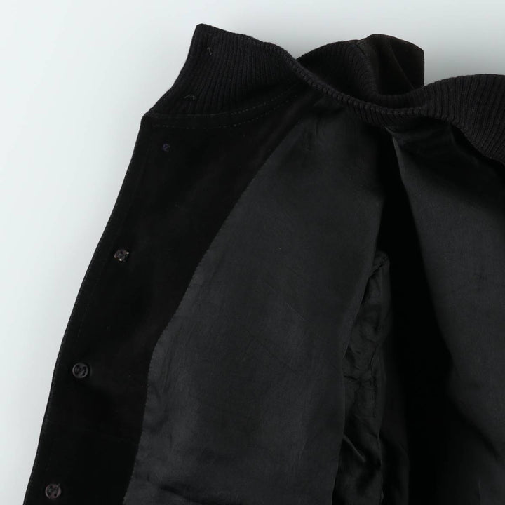 Valstar Jacket Suede Leather Blouson Men's Size M (approx.) unclear black type Vintage Second Hand