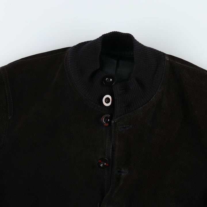 Valstar Jacket Suede Leather Blouson Men's Size M (approx.) unclear black type Vintage Second Hand