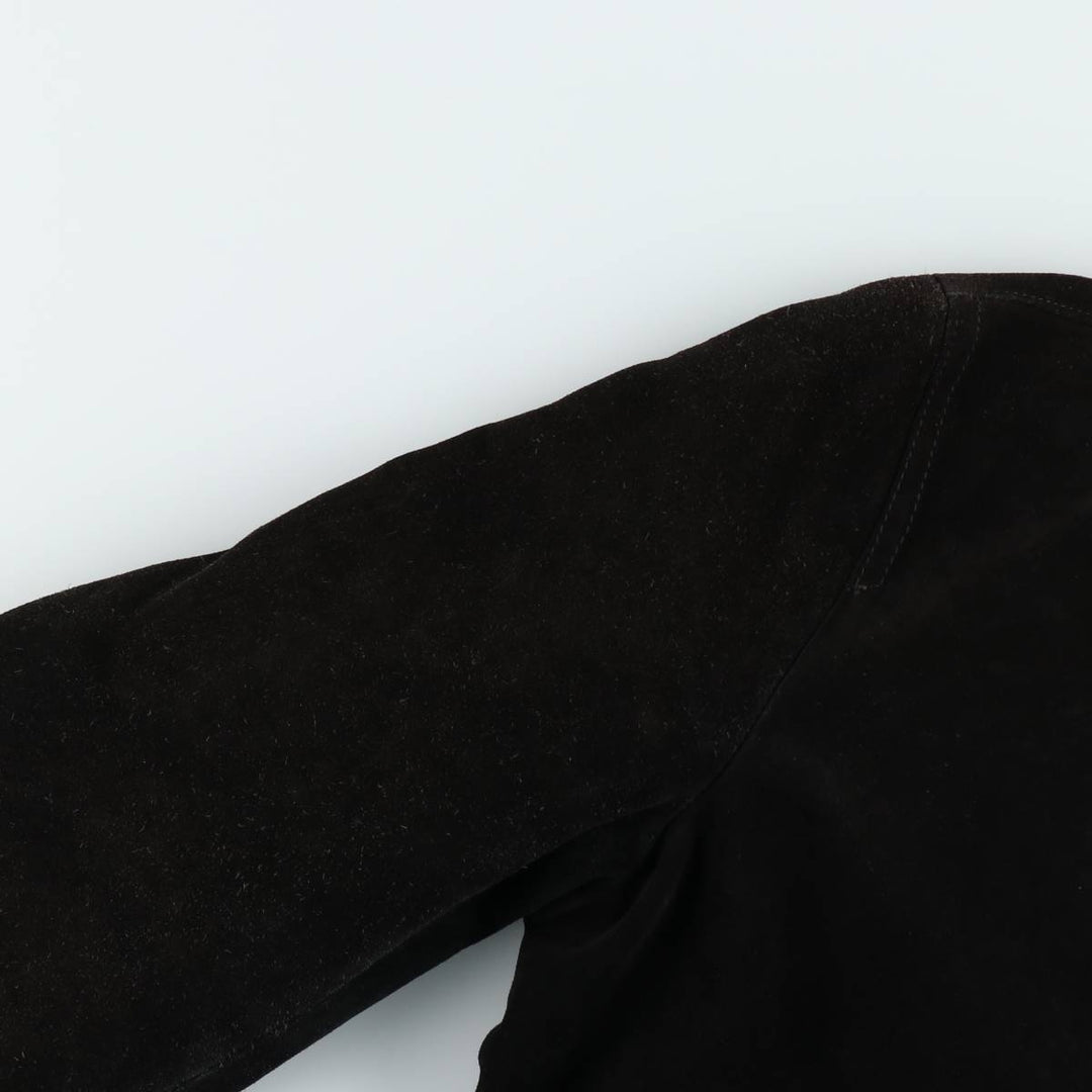 Valstar Jacket Suede Leather Blouson Men's Size M (approx.) unclear black type Vintage Second Hand