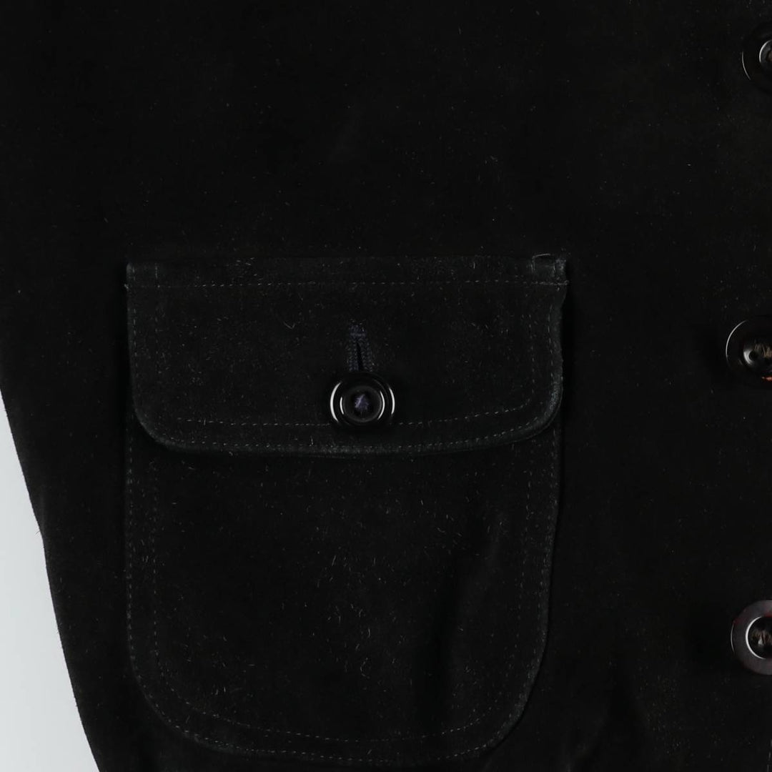 Valstar Jacket Suede Leather Blouson Men's Size M (approx.) unclear black type Vintage Second Hand