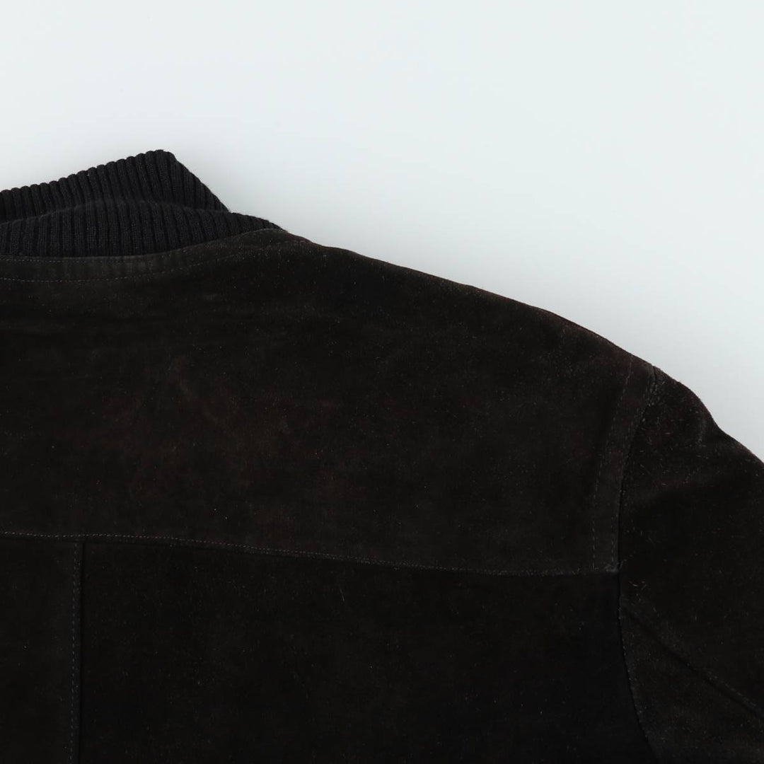 Valstar Jacket Suede Leather Blouson Men's Size M (approx.) unclear black type Vintage Second Hand