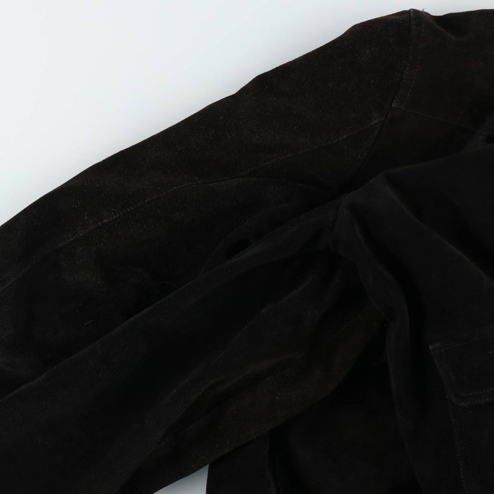 Valstar Jacket Suede Leather Blouson Men's Size M (approx.) unclear black type Vintage Second Hand
